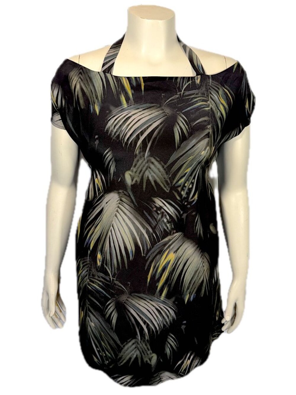 AllSaints Rae Neluwa Dress Women XS Black Floral Silk Sleeveless Midi
